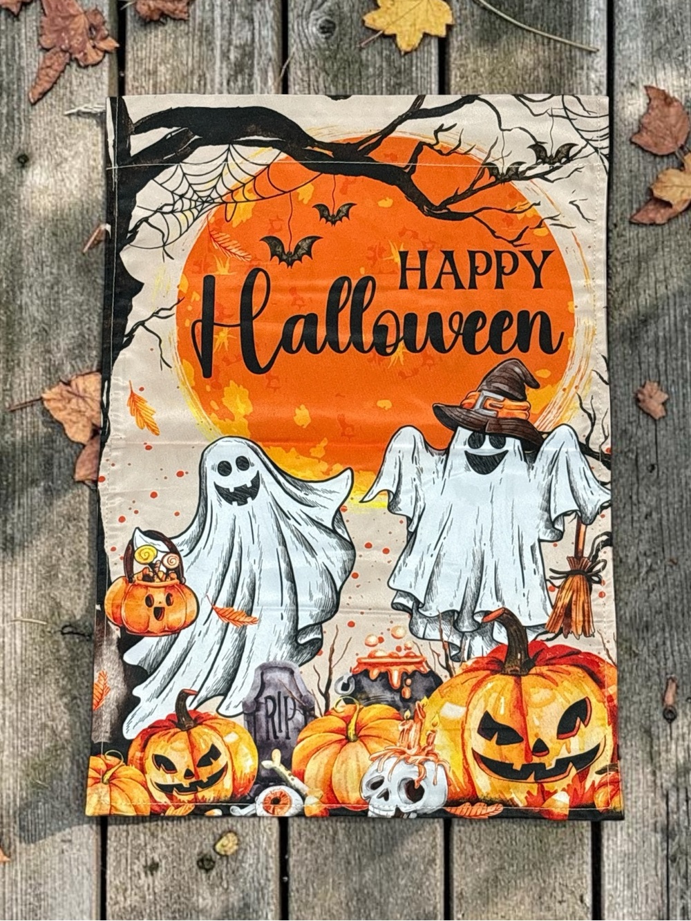 Happy Halloween Dual Sided Garden Flag